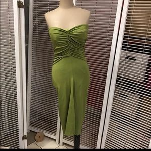 Green sexy wiggle dress